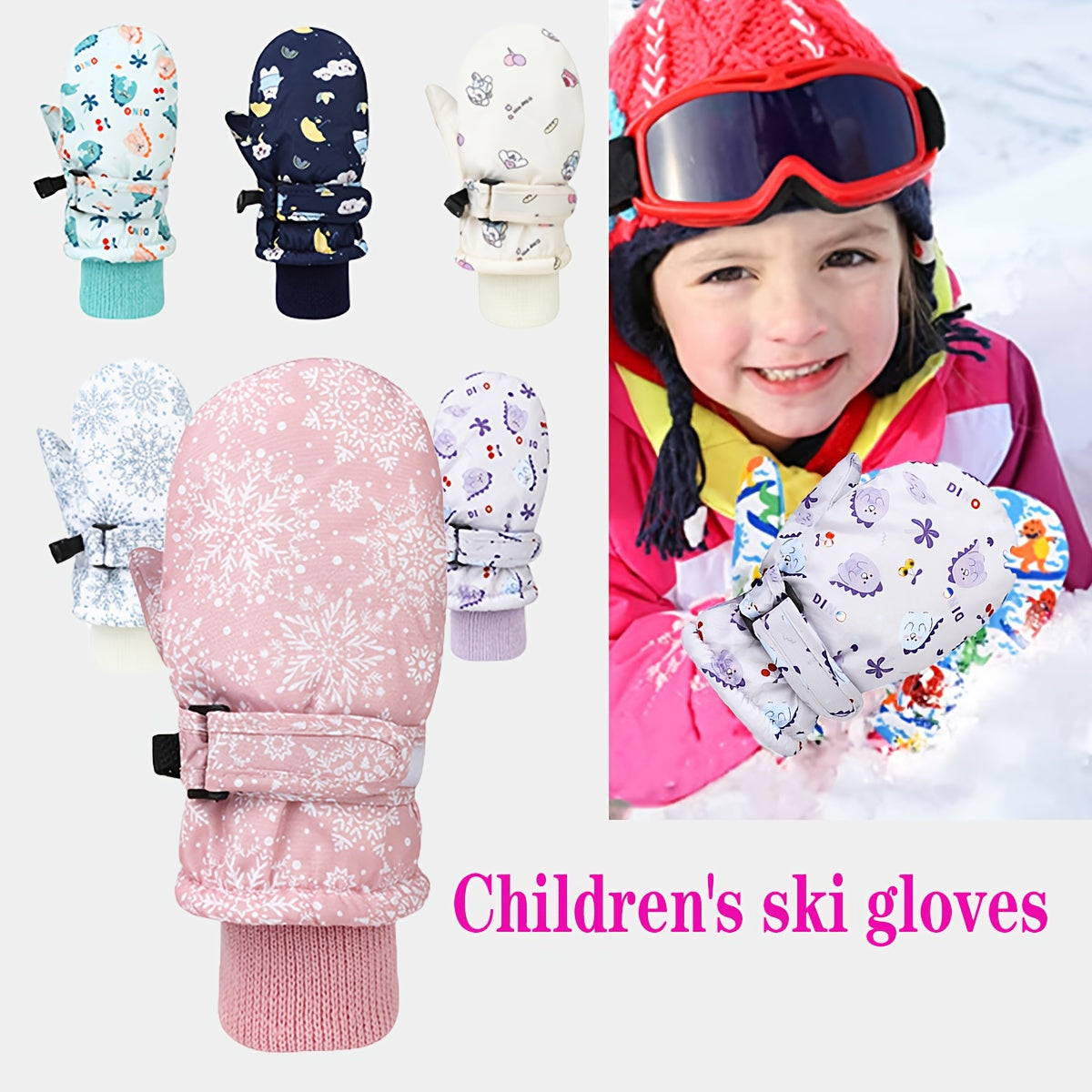 Gants en maille à doublure peluche