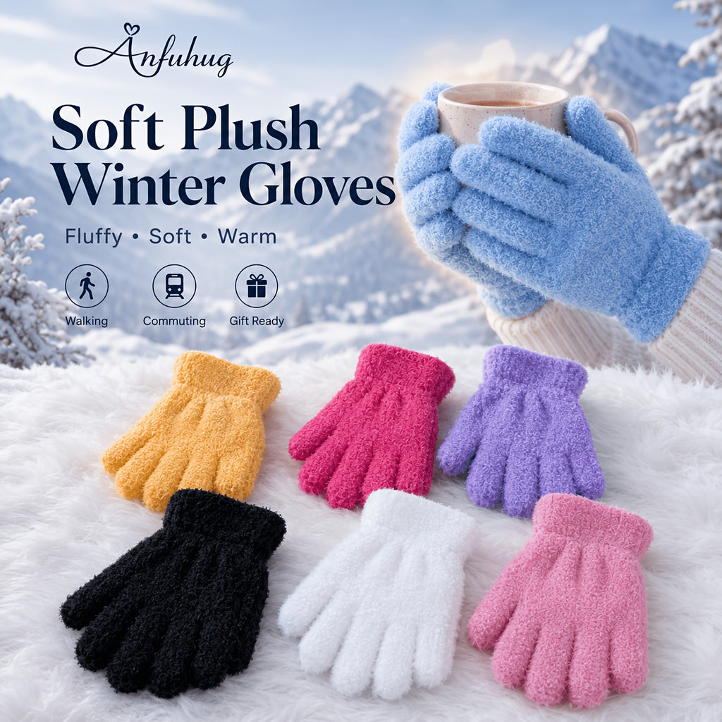 Gants coupe-vent en peluche