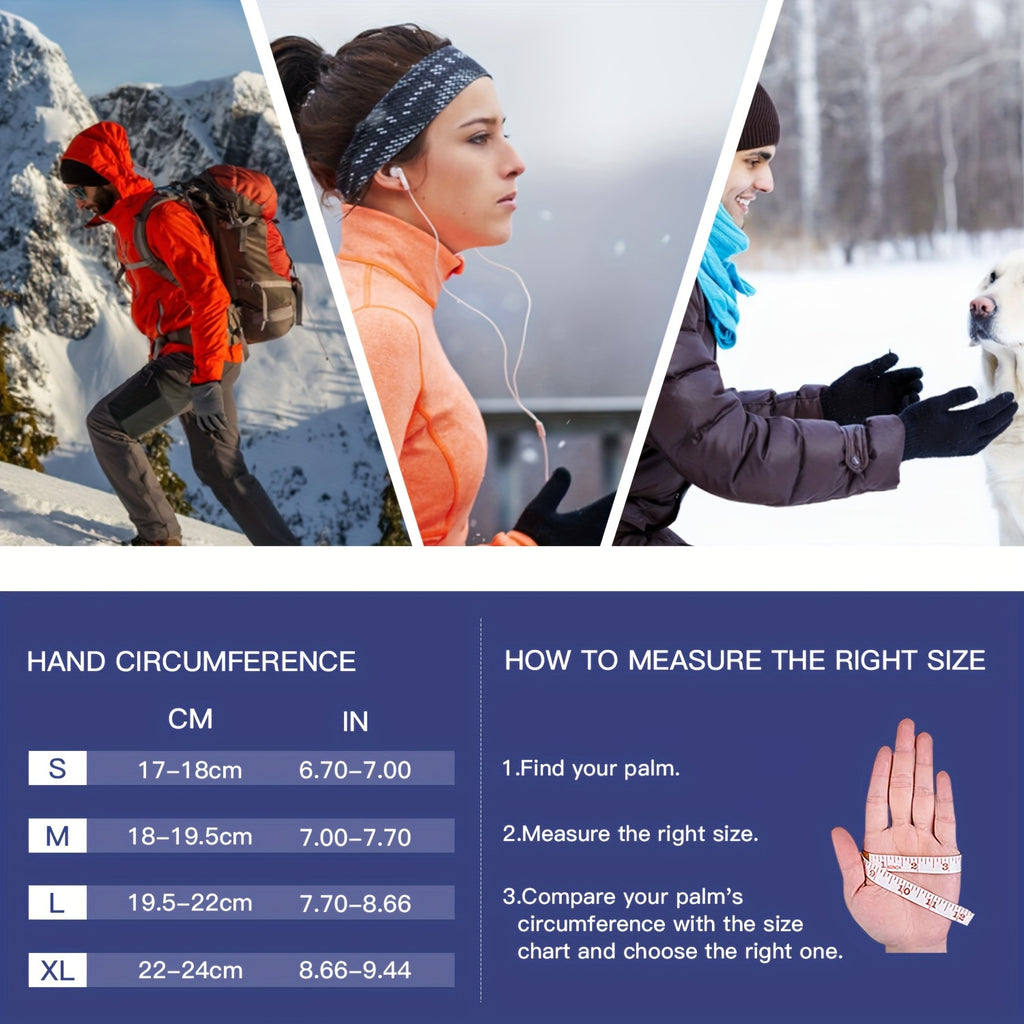 Gants tactiles antidérapants thermiques en maille, 2 coloris, du S au XL