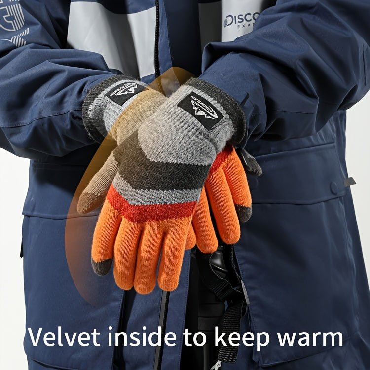 Gants tactiles antidérapants doublés en maille, 2 coloris