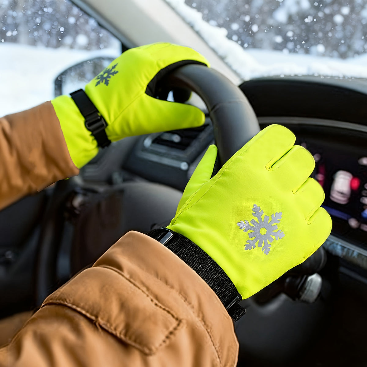 Gants de ski imperméables à flocons