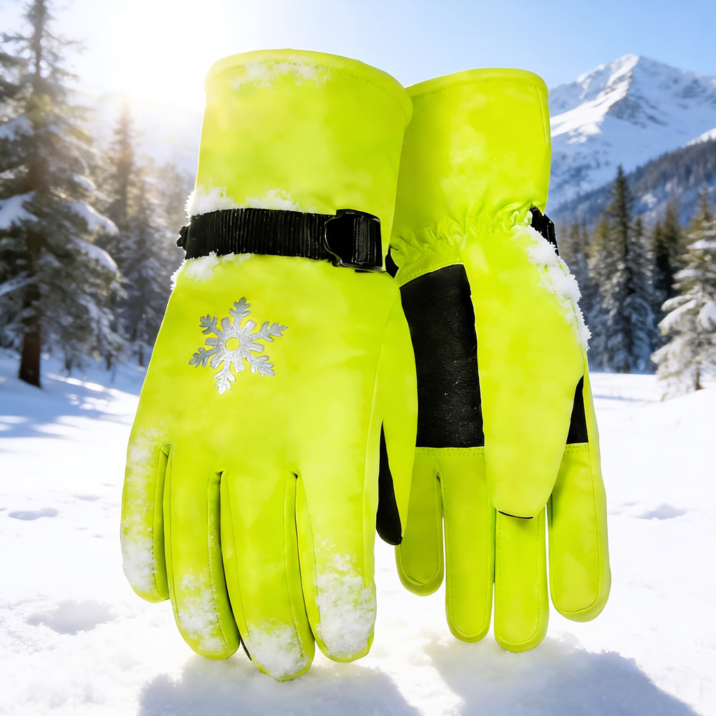 Gants de ski imperméables à flocons