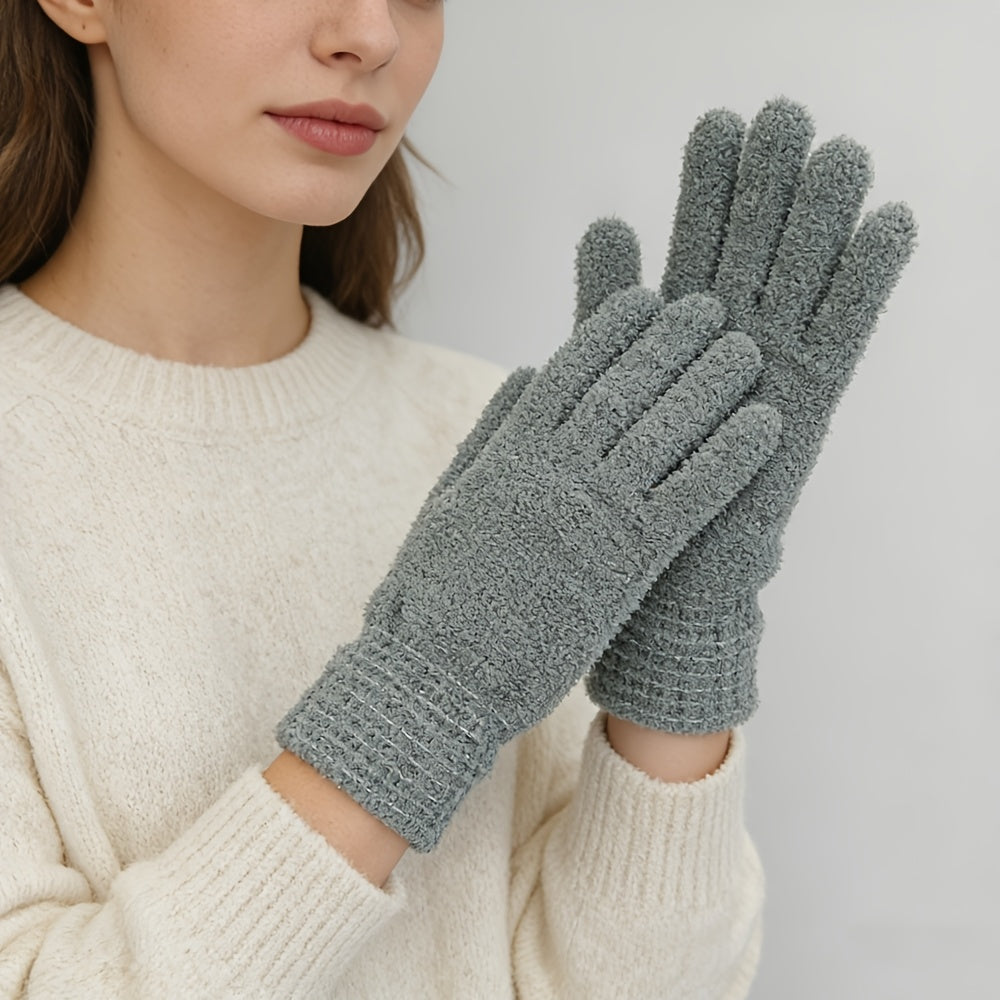 Gants en suédine, gris