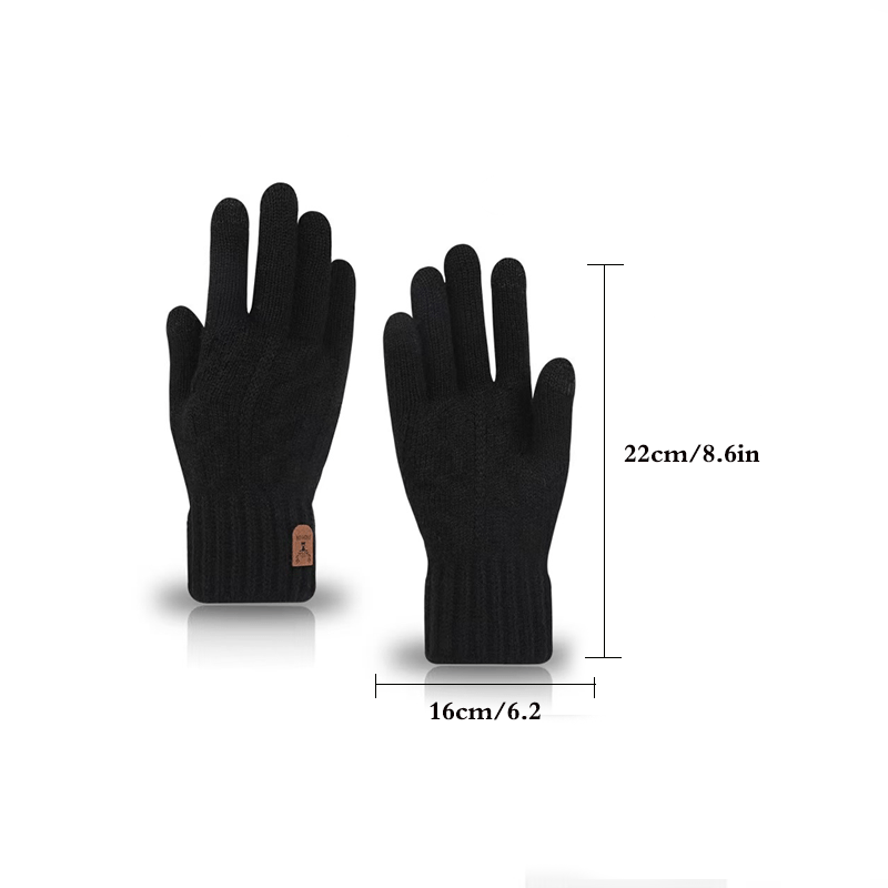 Gants tactiles longs en alpaga — lot de 3 paires