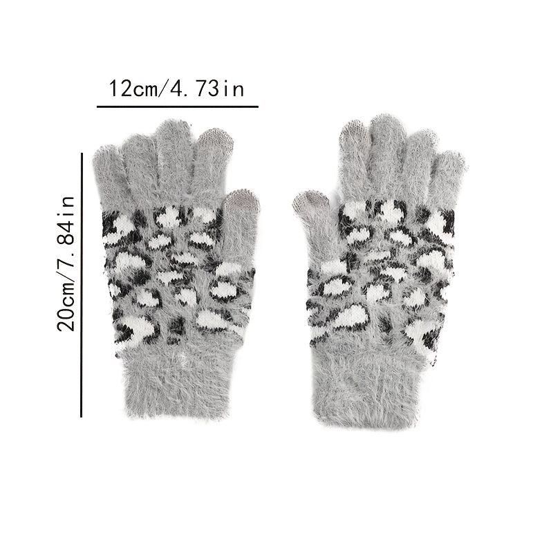 Gants sans doigts en maille, 3 coloris, brun, gris et blanc