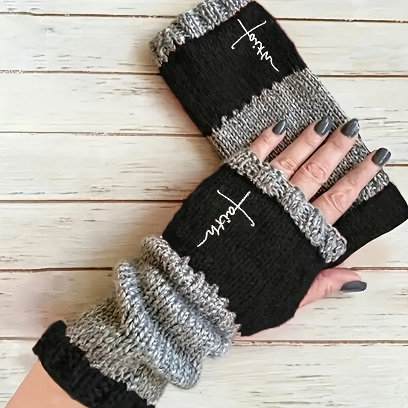 Gants mitaines thermiques en laine, 2 coloris