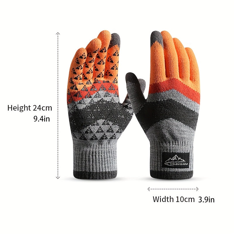 Gants tactiles antidérapants doublés en maille, 2 coloris
