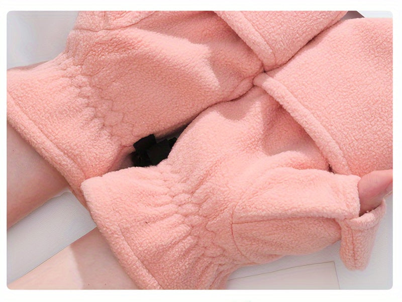 Gants tactiles thermiques en maille, 5 coloris, tissé, dames rose