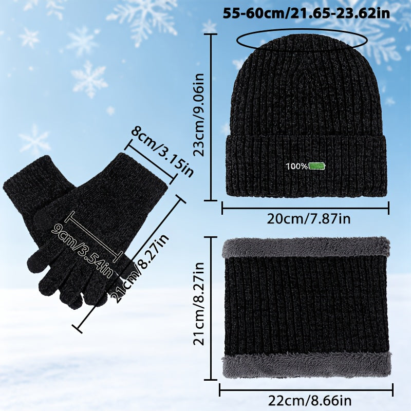 Gants coupe-vent doublés en maille — lot de 3 paires, 5 coloris (modèle 2)