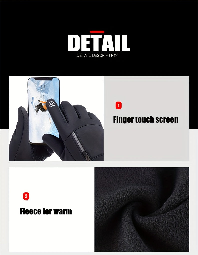 Gants tactiles antidérapants à picots en softshell, gris