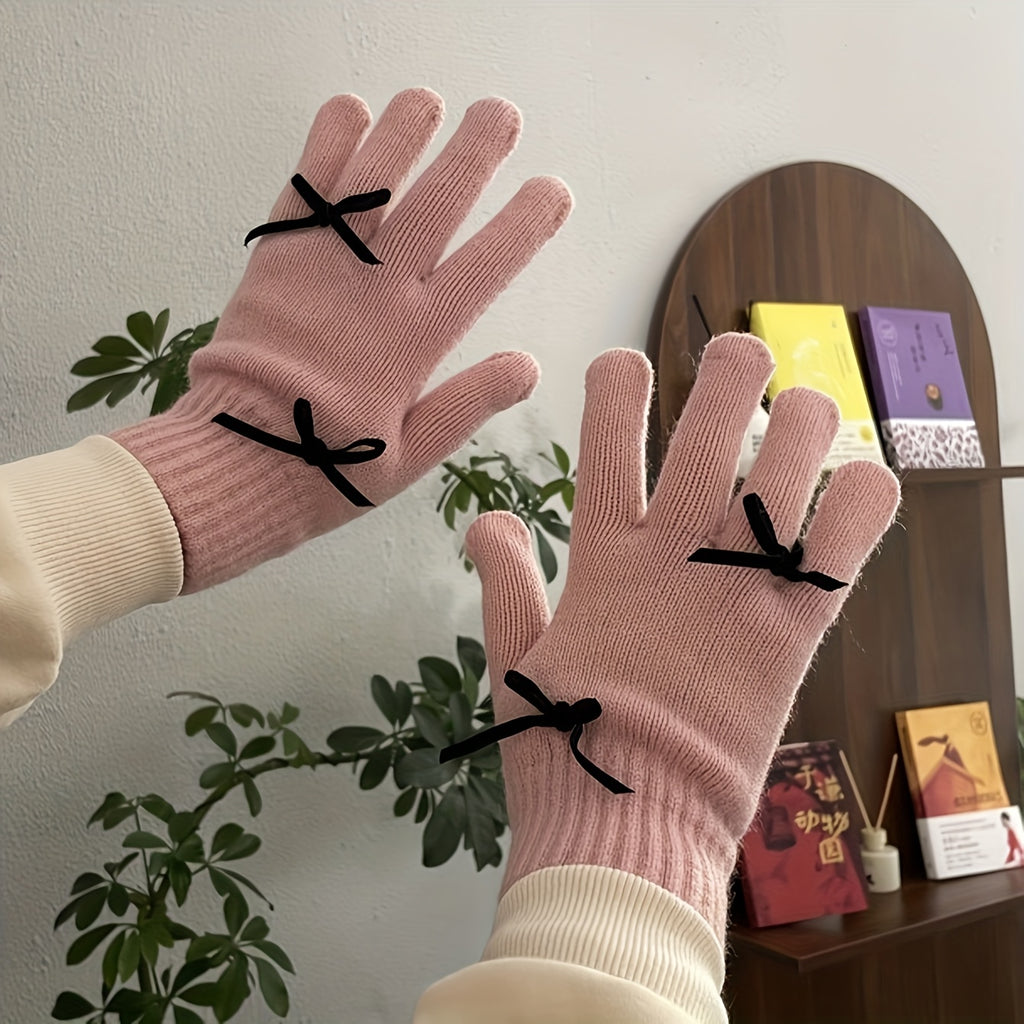 Gants à poignet côtelé en maille — lot de 2 paires