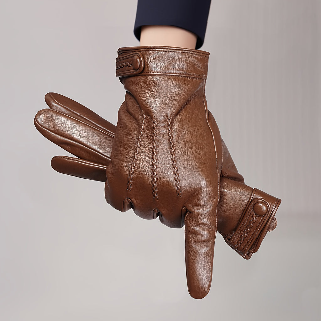 Gants en cuir, 3 coloris, cuir de mouton