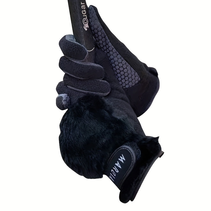 Gants antidérapants doublés en simili cuir