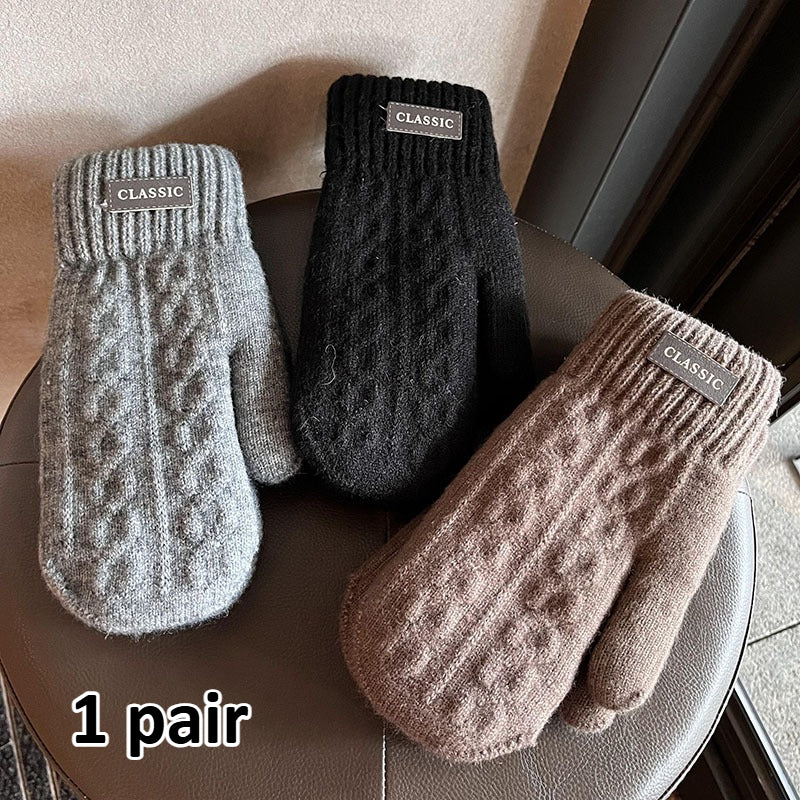 Gants mitaines thermiques en maille