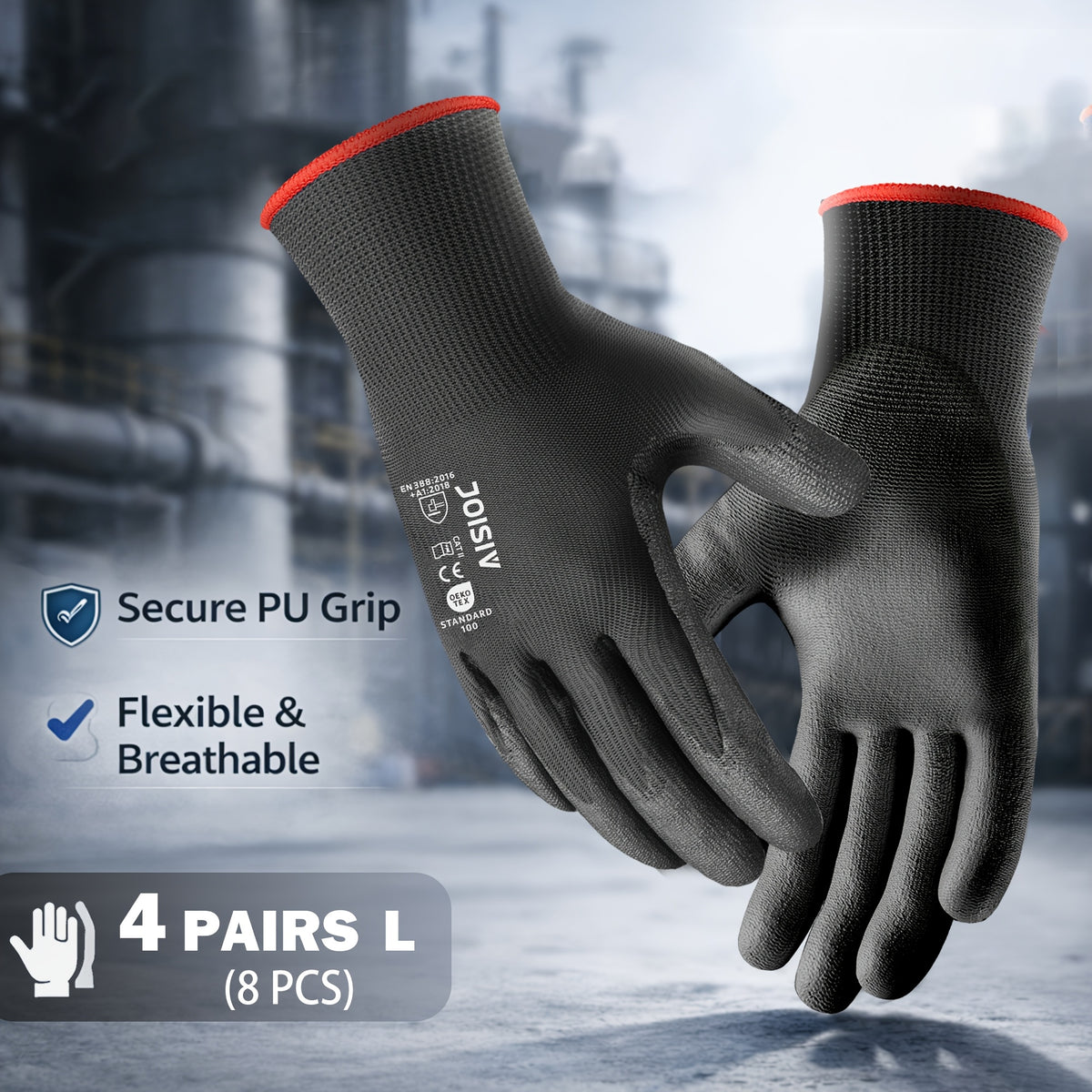 Noir-4 Paires / L