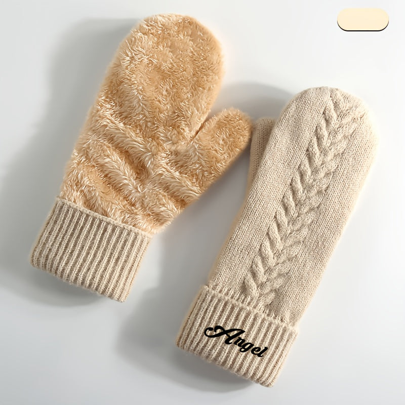 Moufles, bordeaux, noir, beige, beige