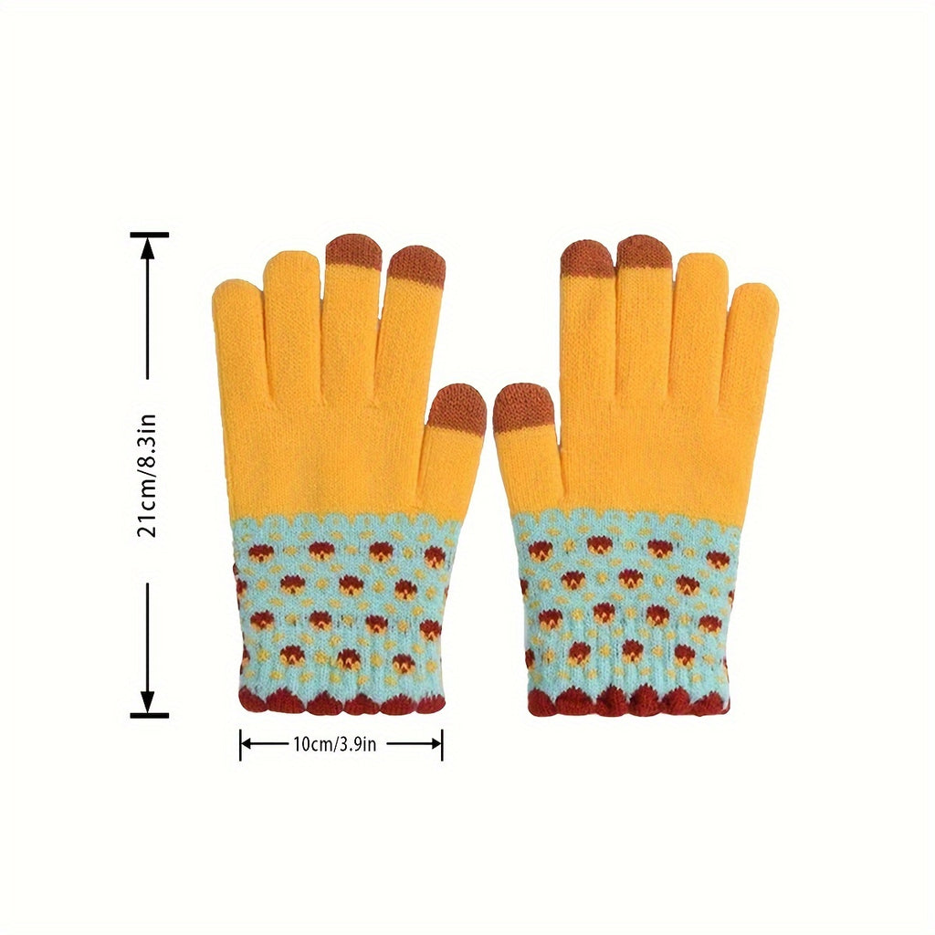 Gants doublés en maille, couleur a et b