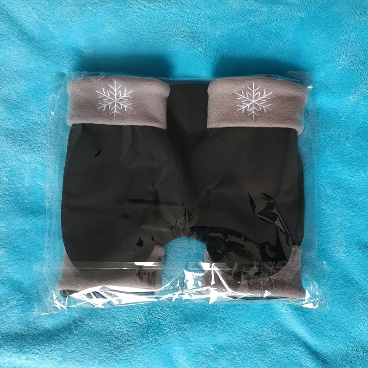 Moufles brodées à flocons en maille — lot de 3 paires