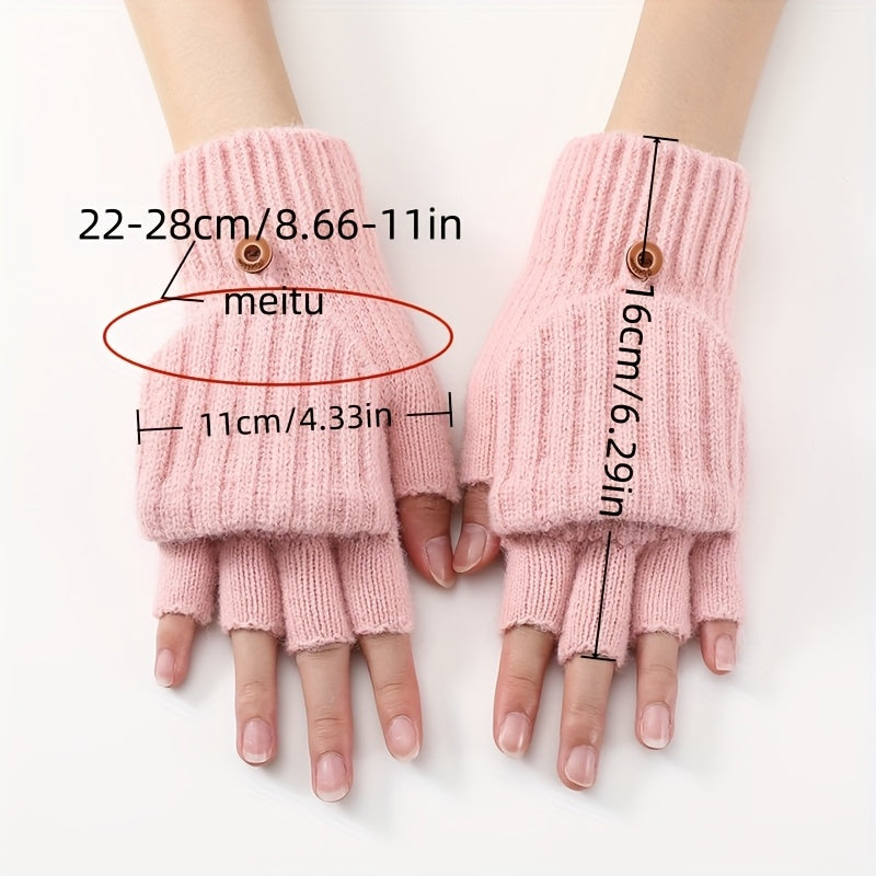 Gants mitaines coupe-vent thermiques en maille, 6 coloris