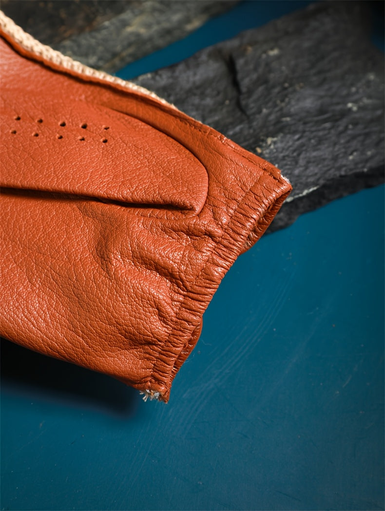 Gants sans doigts en cuir