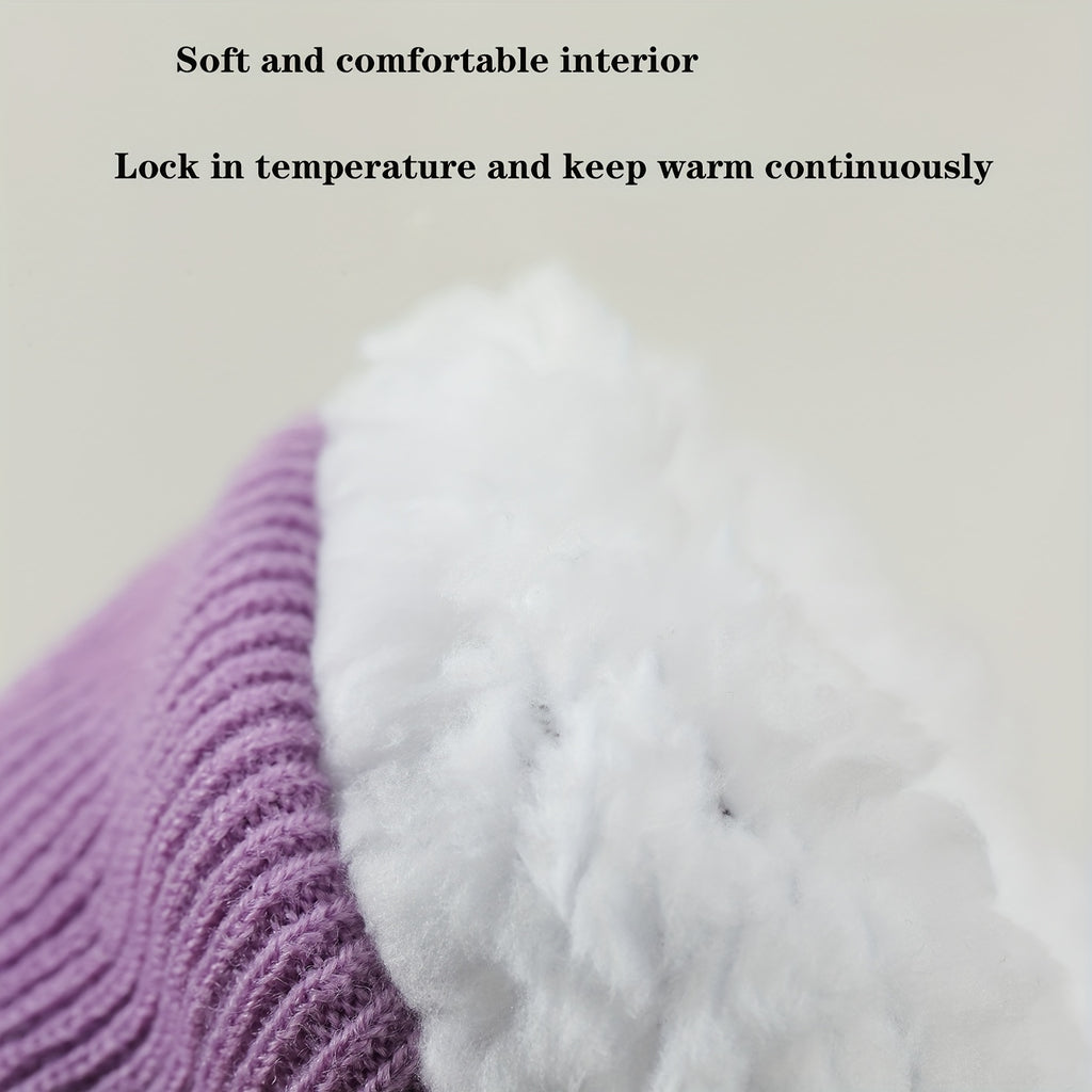 Gants en maille à doublure peluche