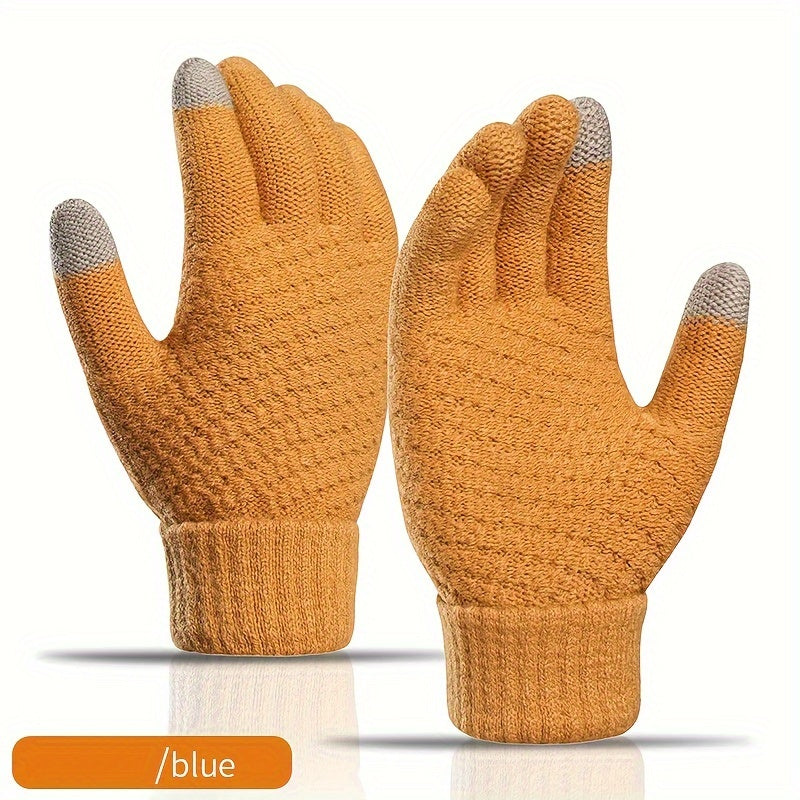 Gants en maille, rayé