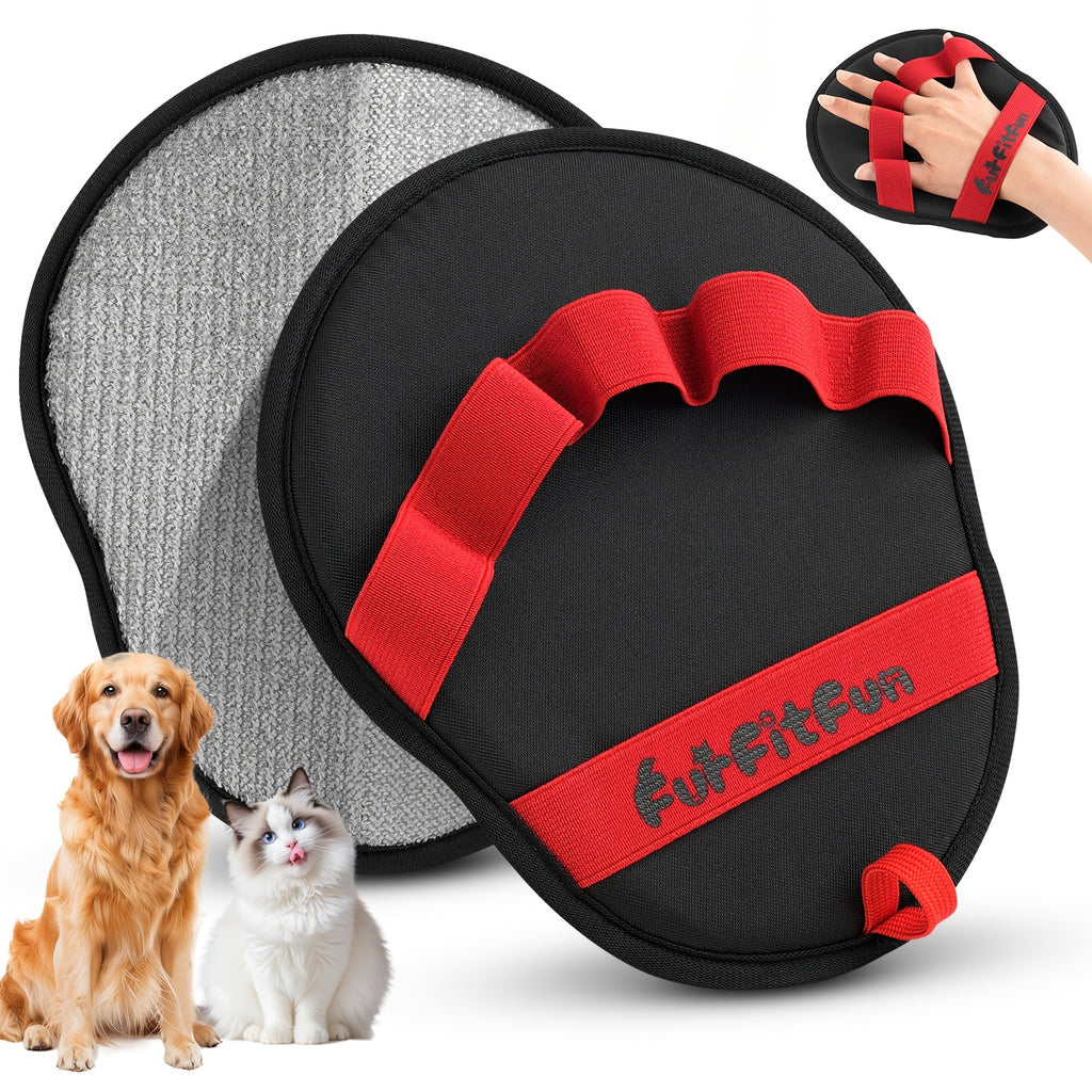 Moufles de toilettage, 2 coloris, rouge