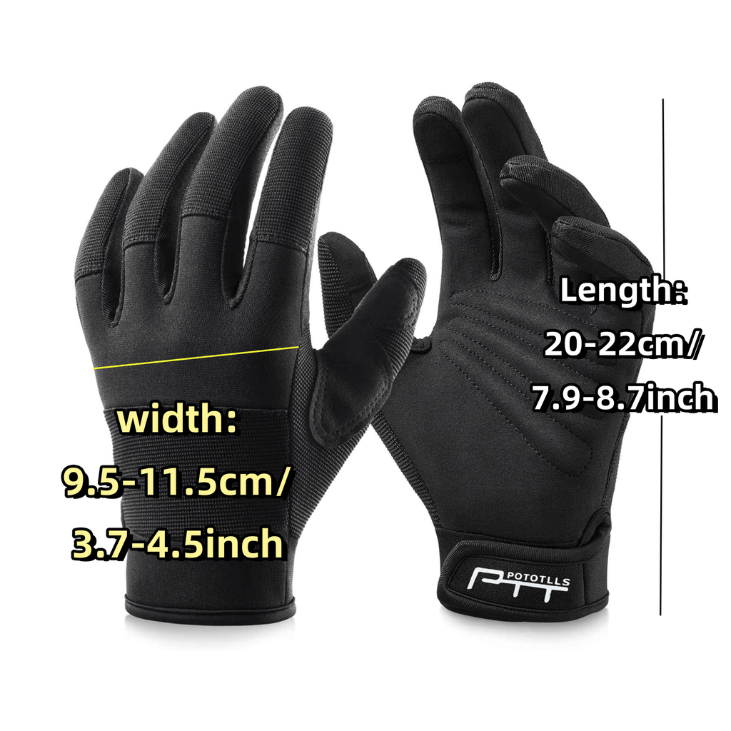 Gants tactiles à poignet froncé en softshell