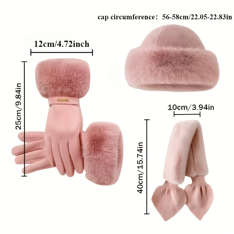 Ensemble 2 pièces — écharpe et gants en maille