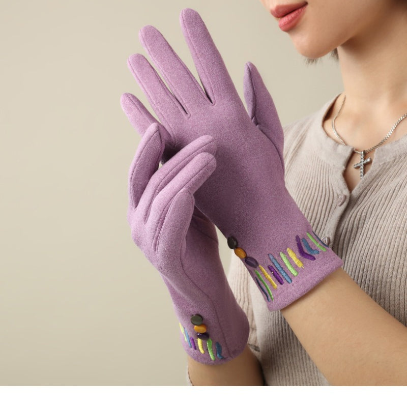 Violet (Doublure en polaire avec rayures colorées)