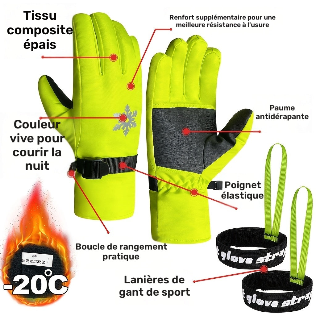 Gants coupe-vent antidérapants en maille, 4 coloris