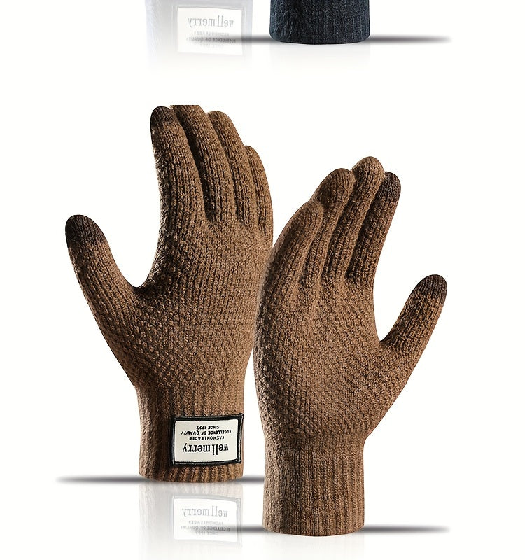Gants thermiques en maille, 4 coloris, tactile