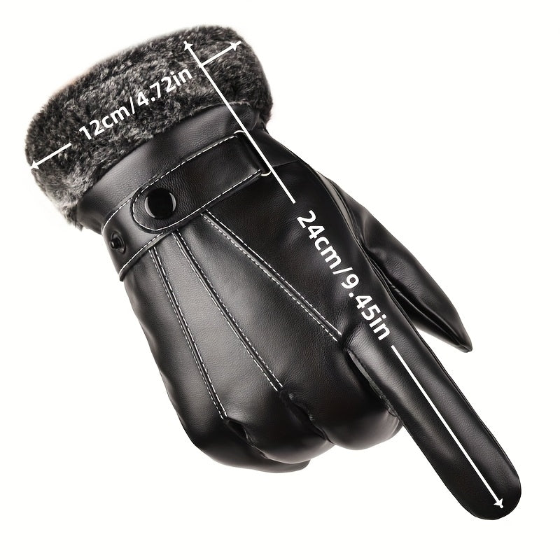 Gants tactiles thermiques en cuir