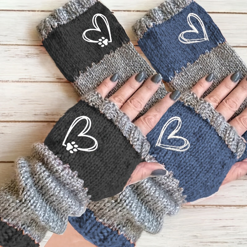 Coeur Bleu + Griffe de Coeur Gris Foncé