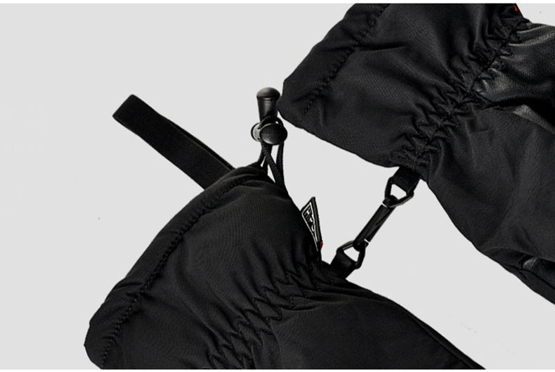 Gants tactiles de ski en maille, gris