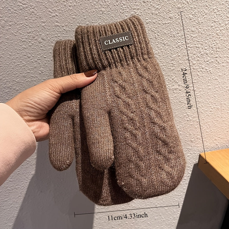 Gants mitaines thermiques en maille