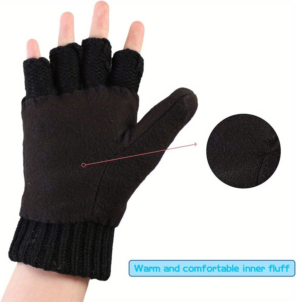 Gants mitaines en laine, beige
