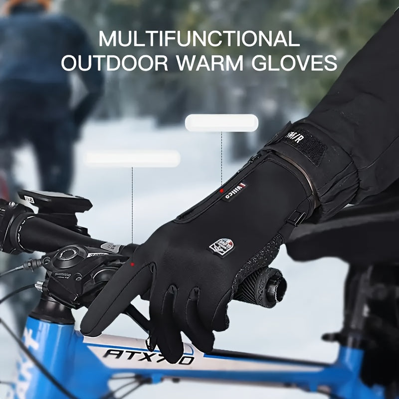 Gants tactiles coupe-vent thermiques en maille — lot de 2 paires