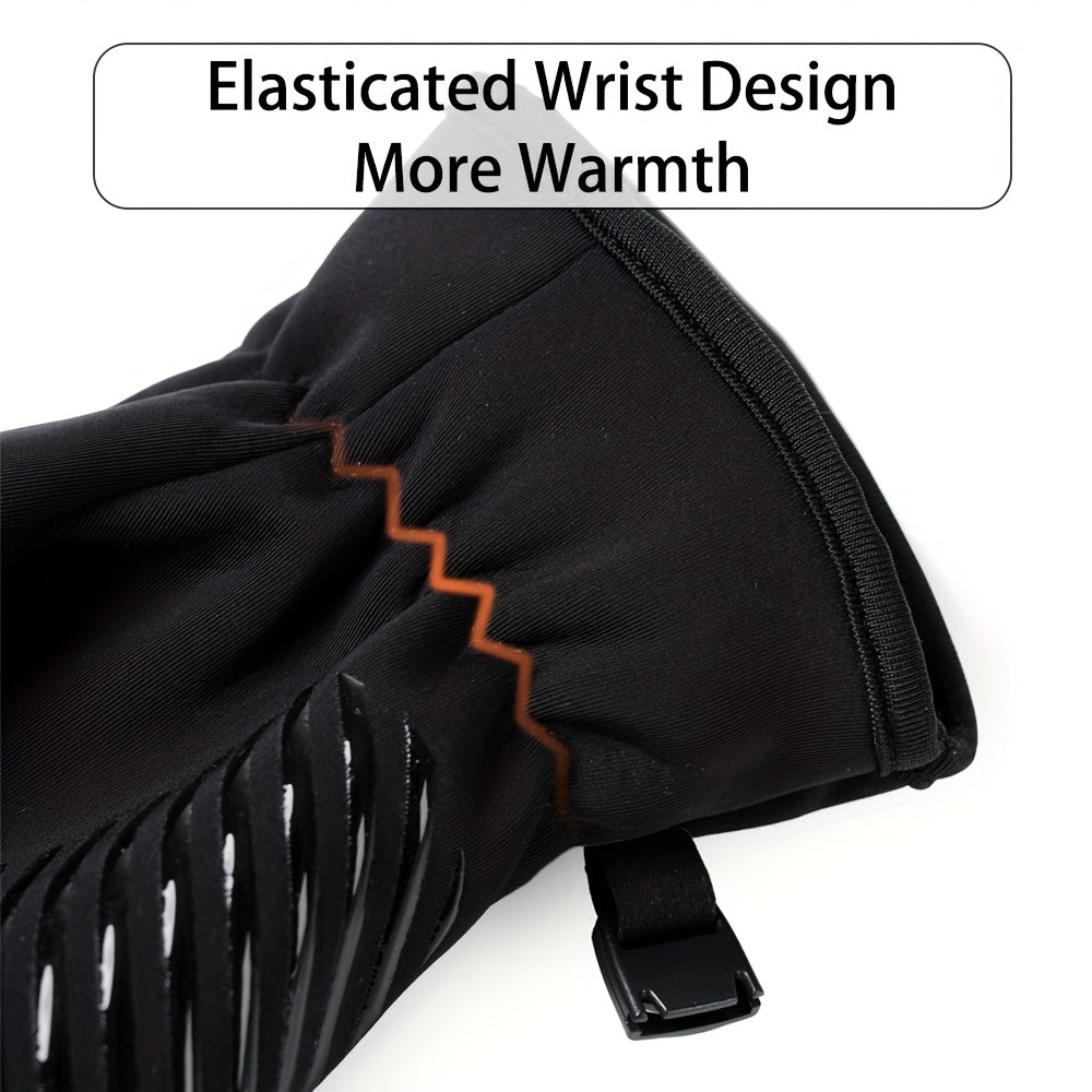 Gants coupe-vent thermiques en simili cuir