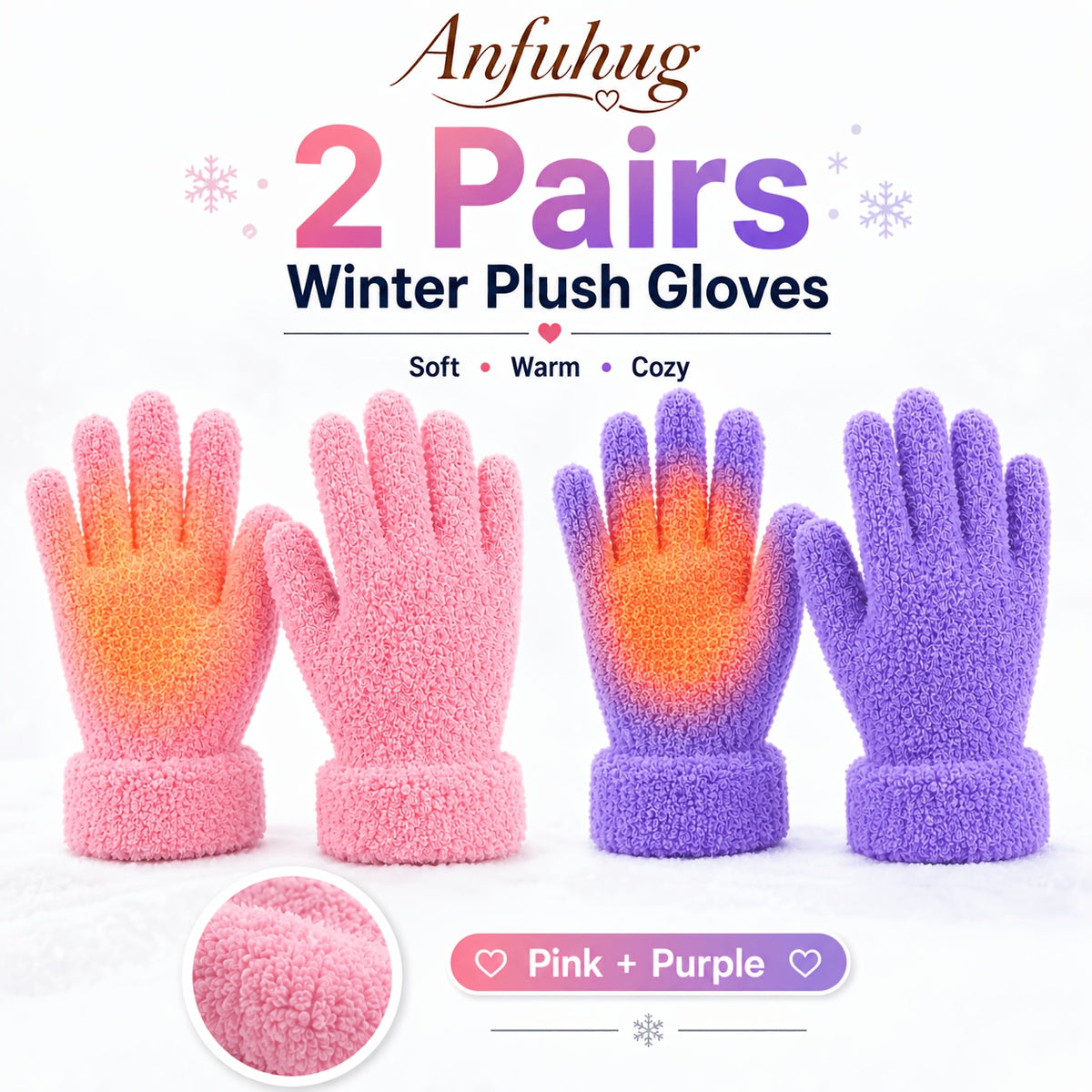 Rose + Violet 2 Paires
