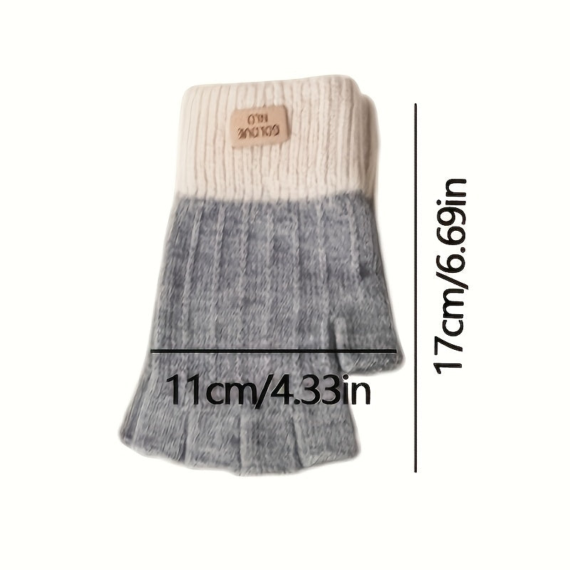 Gants sans doigts en maille — lot de 2 paires, kaki