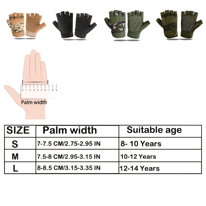 Gants de vélo pour enfant, du S au L, camouflage