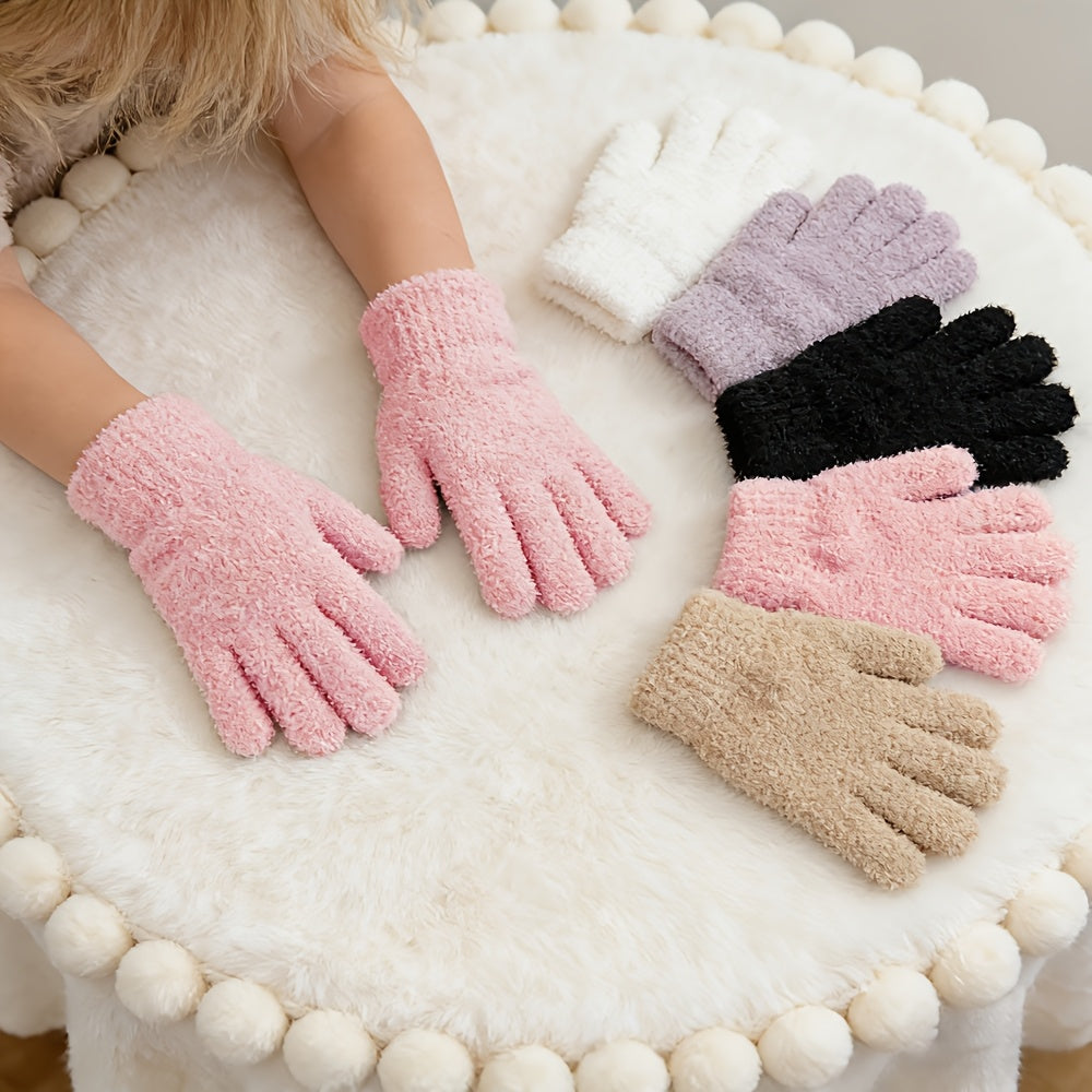 Gants épais à poignet côtelé en maille torsadée