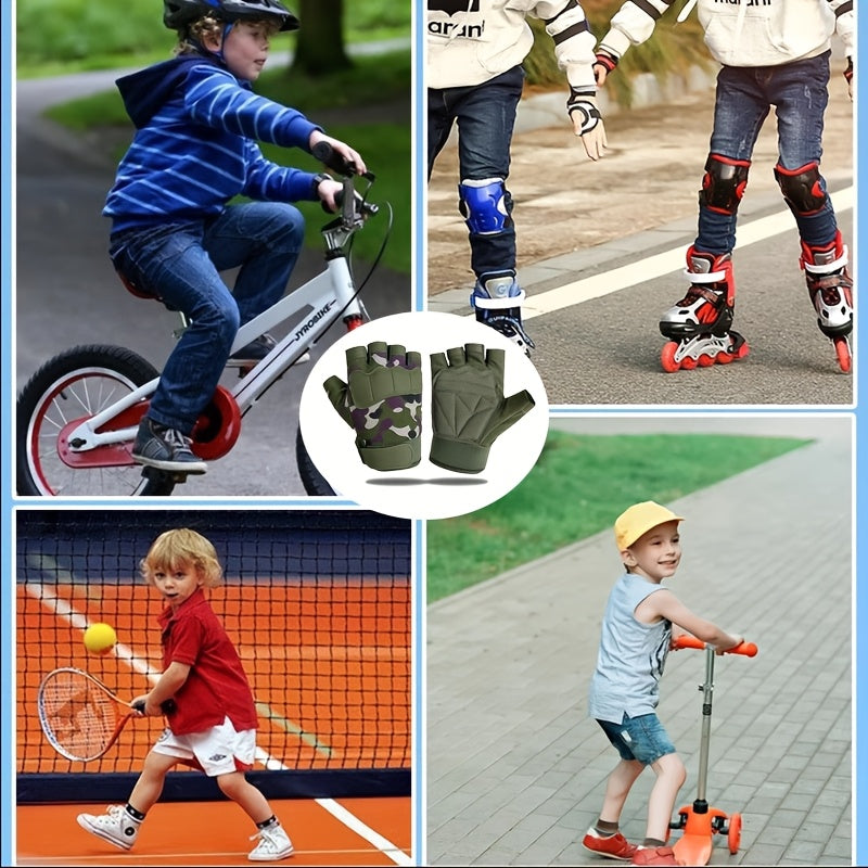 Gants de vélo pour enfant, du S au L, camouflage