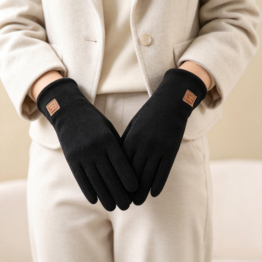 Gants de conduite en maille, noir