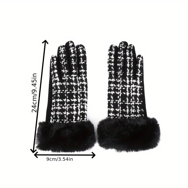 Gants en maille, noir, noir