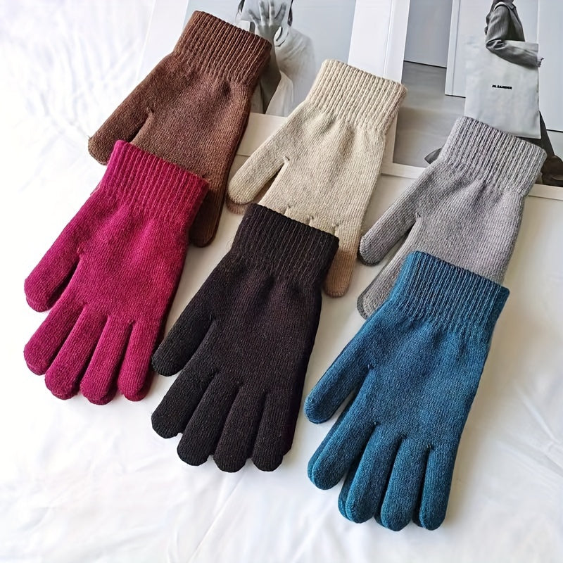 Gants thermiques de vélo en maille, bleu, noir, gris, rouge et vert herbe