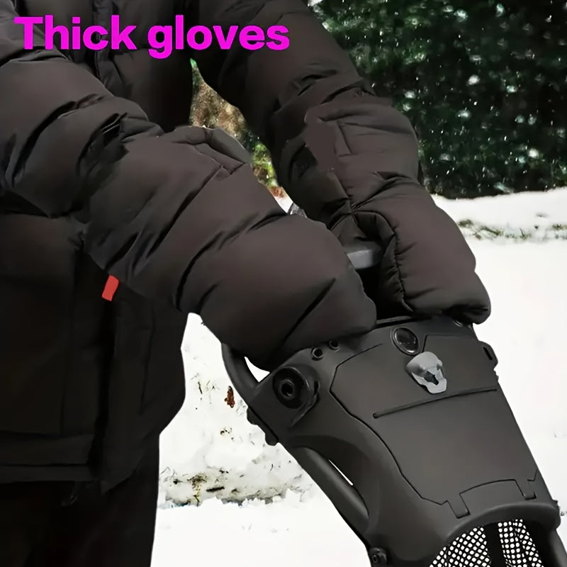 Moufles de moto imperméables à manchette longue en maille