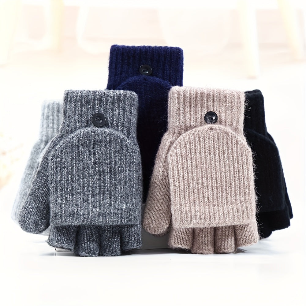 Gants sans doigts thermiques en laine