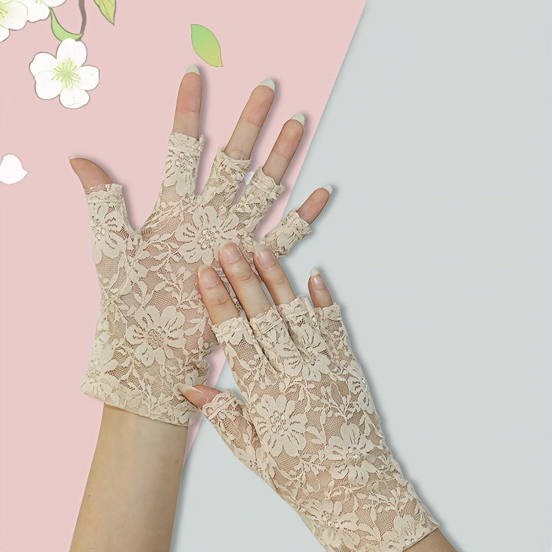 Gants sans doigts fins de conduite en maille